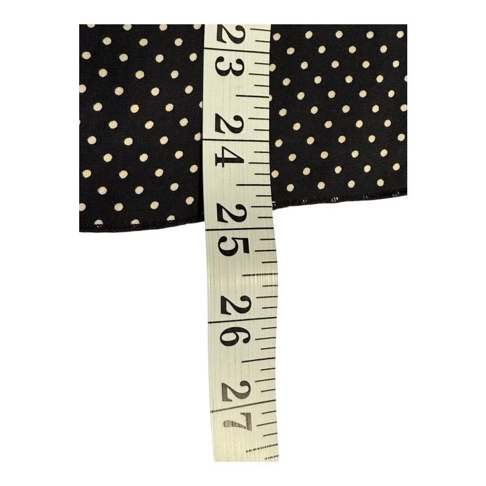 J. Crew Women's 100% Silk Polka Dot Blouse Black Sleeveless Size‎ 6